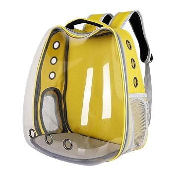 Aswadh Cat Dog Backpack Oxford Cloth Pet Carrier Handbag for Puppy Yellow