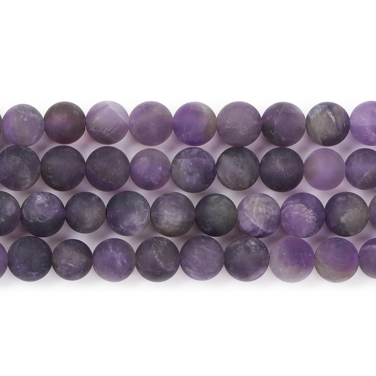 GEM-Inside 8mm Amethyst Semi Precious Gemstone Round Beads for Jewellery Making DIY Handmade Craft Supplies 15" - Image 2