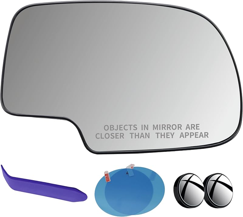Vidro do espelho retrovisor externo direito EAP convexo com aquecimento para Chevrolet, GMC e Cadillac 1999–2007