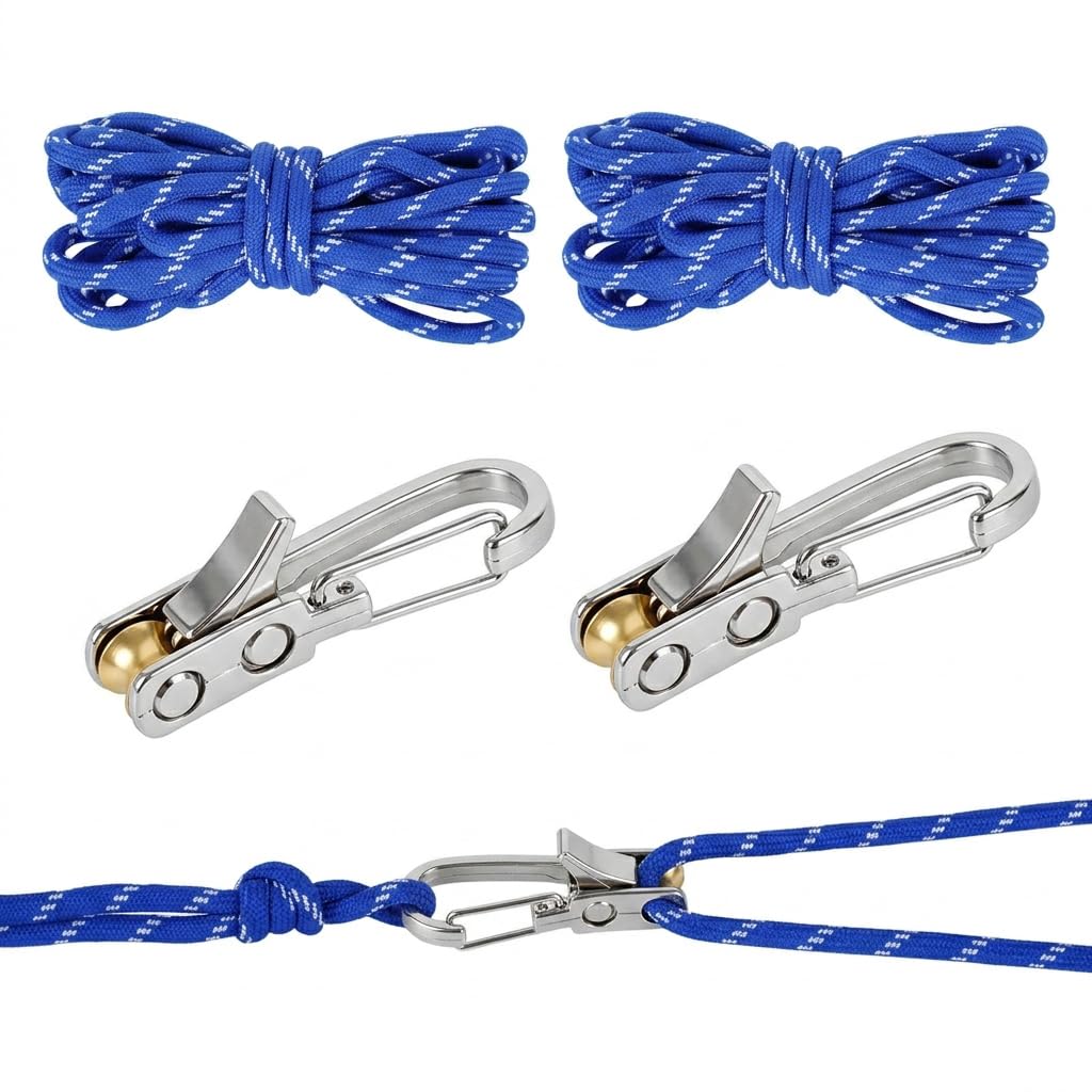Serplex® Rope Tightening Tool Rope Adjuster Retractable Tensioner with Alloy Cam Buckle for Camping Tent Setup Hammock Hanging and Outdoor Gear Securing-image-12