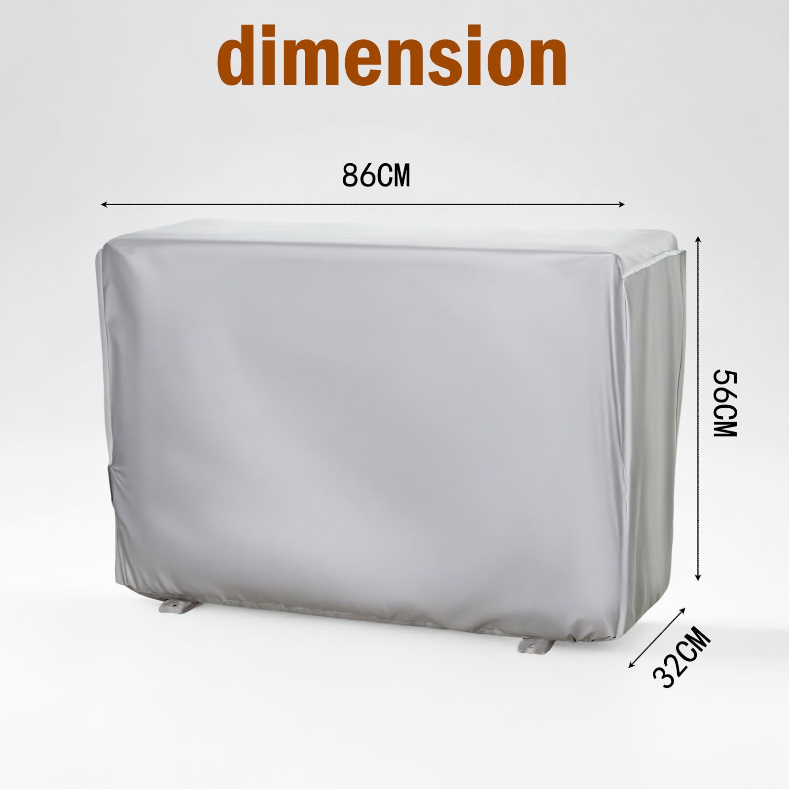 Copri Condizionatore da Esterno, Fodera Protettiva per Condizionatore, Universale Impermeabile Copri Condizionatore da Esterno,Anti-Polvere Anti-Neve (86 x 32 x 56 cm/33,85 x 12,60 x 22,05 pollici)