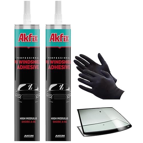 Miniatura 10 de Akfix Adhesivo para montaje del parabrisas, sellador de costuras negro, adhesivo de poliuretano para esmaltar especialmente los marcos de