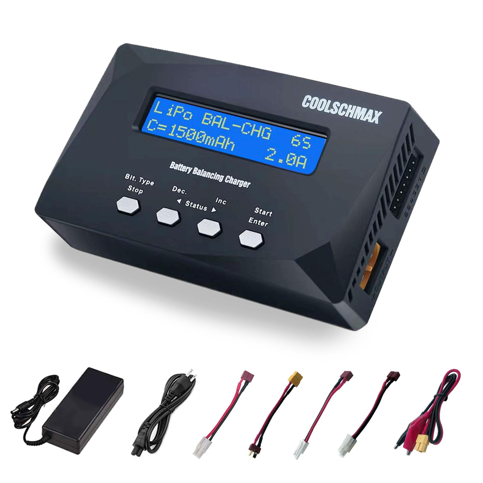 Balance Battery XT60 - Cargador descargador, medidor de resistencia para 1-6S LiPo, LiFePO4, Li-ion, LiHv, 1-15S NiMH, NiCd, 1-10S Pb, para drone RC Car