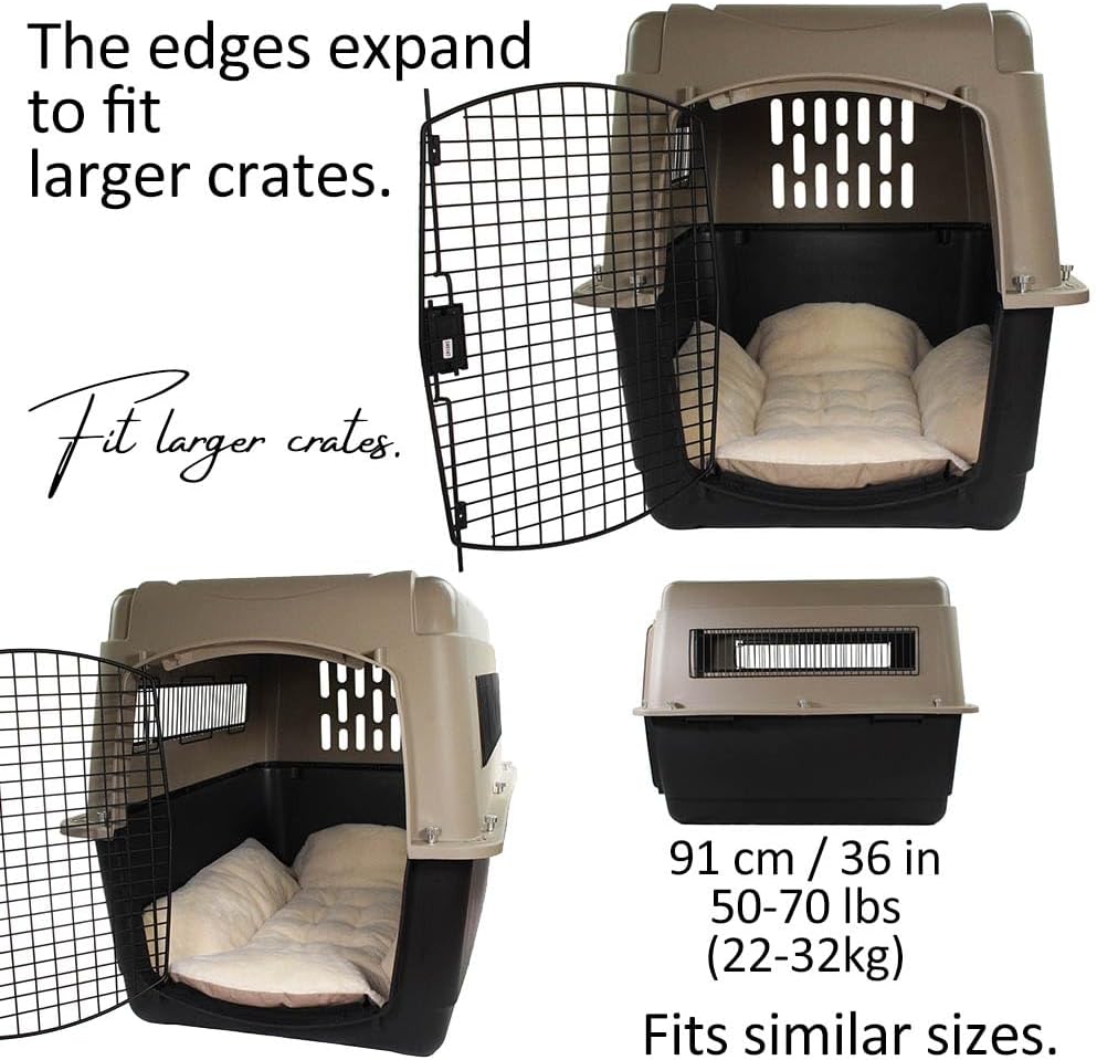 Helen's Pet Bed Plush Winter Dog Crate Pad, Medium (Label: L JP Size) - Soft Washable Crate Bed Cushion for Wire & Plastic Dog Crates, Carriers & Kennels, Multi-Fit