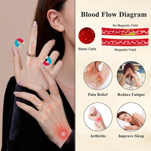 Miniatura 2 de 4 anillos de cobre para mujer, anillos magnéticos, imanes fuertes, cobre puro, ajustables