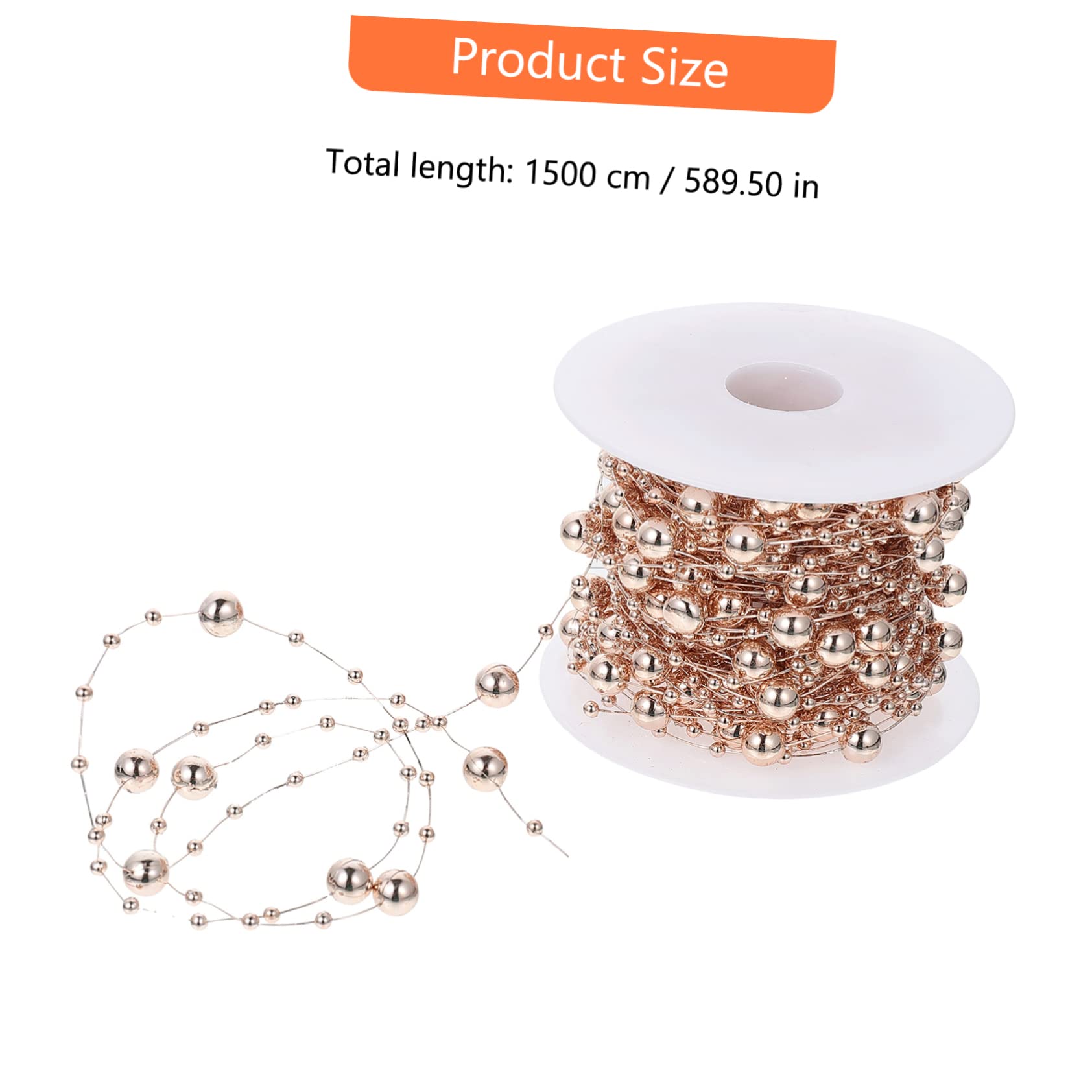 Lurrose Perlenmaterial Perlen Girlande Perlengirlandenkette Perlenkette bürodeko Popcorn-Dekorationen Weihnachtsgirlande Kunststoff-Perlen Hochzeitsanhänger selber machen Plastik
