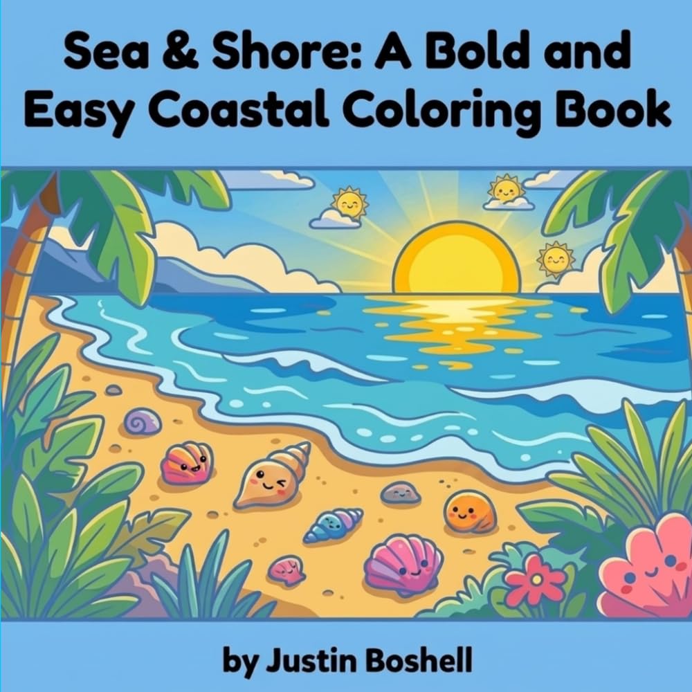 Sea & Shore: A Bold and Easy Coastal Coloring Book