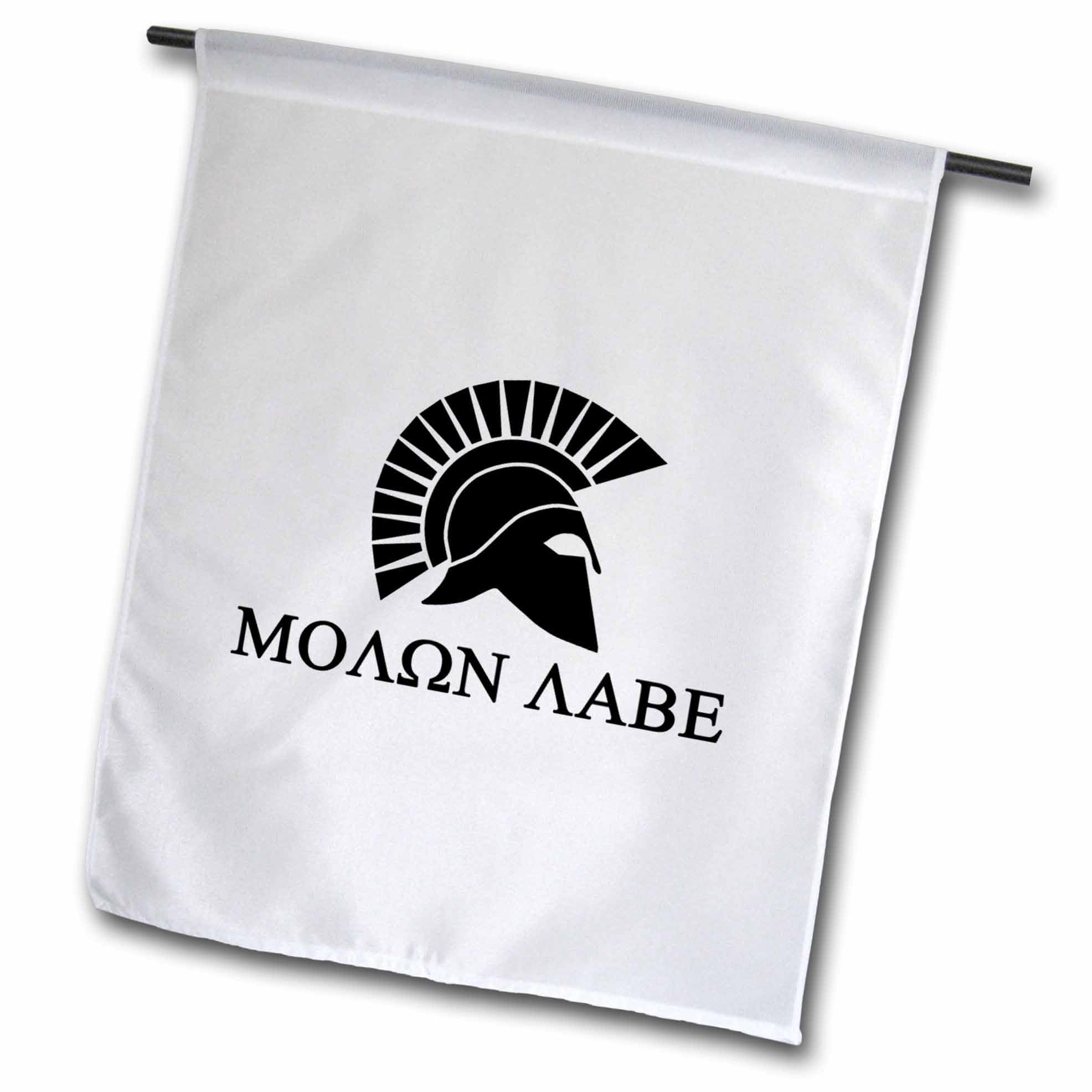 3dRose Fl_107313_1 Molon Labe "µ???? ?Aãÿ?" Come And Take It Garden Flag, 12 By 18-Inch
