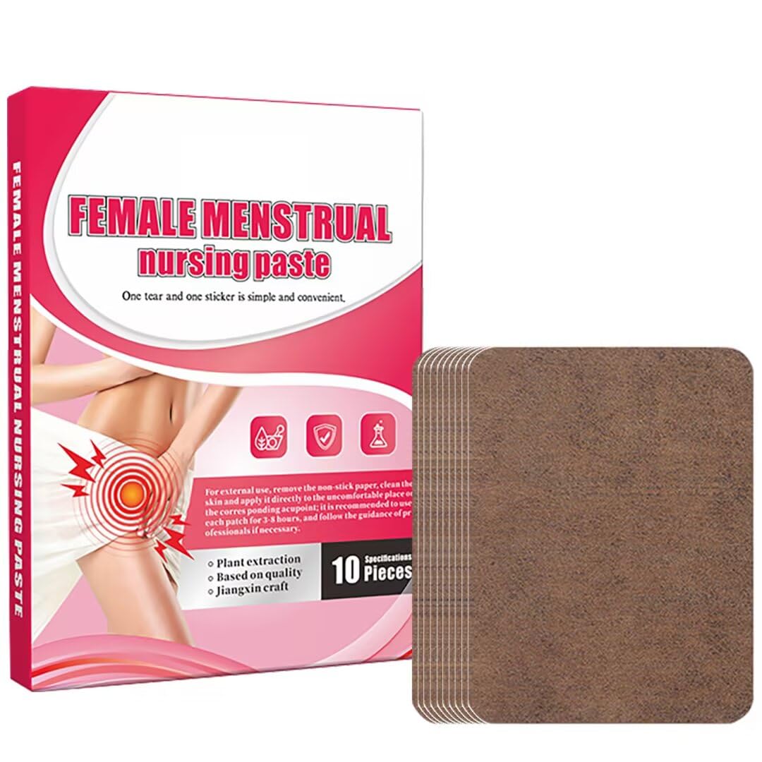 Parches menstruales menstruales para mujeres, extractos vegetales de ajenjo y angélica, eficaz contra los cólicos menstruales, dolor abdominal, 10 unidades