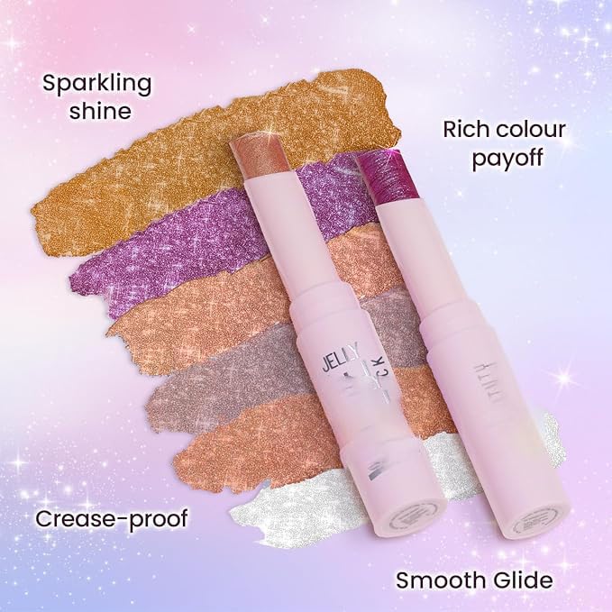 Image of Jelly Verse Eyeshadow Glow Stick | Rich Colour Payoff | Crease-Proof | Sparkling Shine | 6 Stellar Shades,3g | Shade- (01 Star Shower)