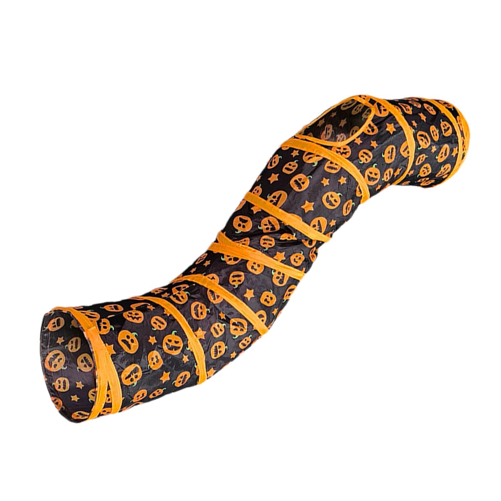 Streysisl Tubos y túneles para gatos,Túnel para gatos - Túnel Itten con estampado de calabaza Túnel de juego para gatos,Nuevos juguetes para gatos de interior, túnel para animales pequeños para gatos,
