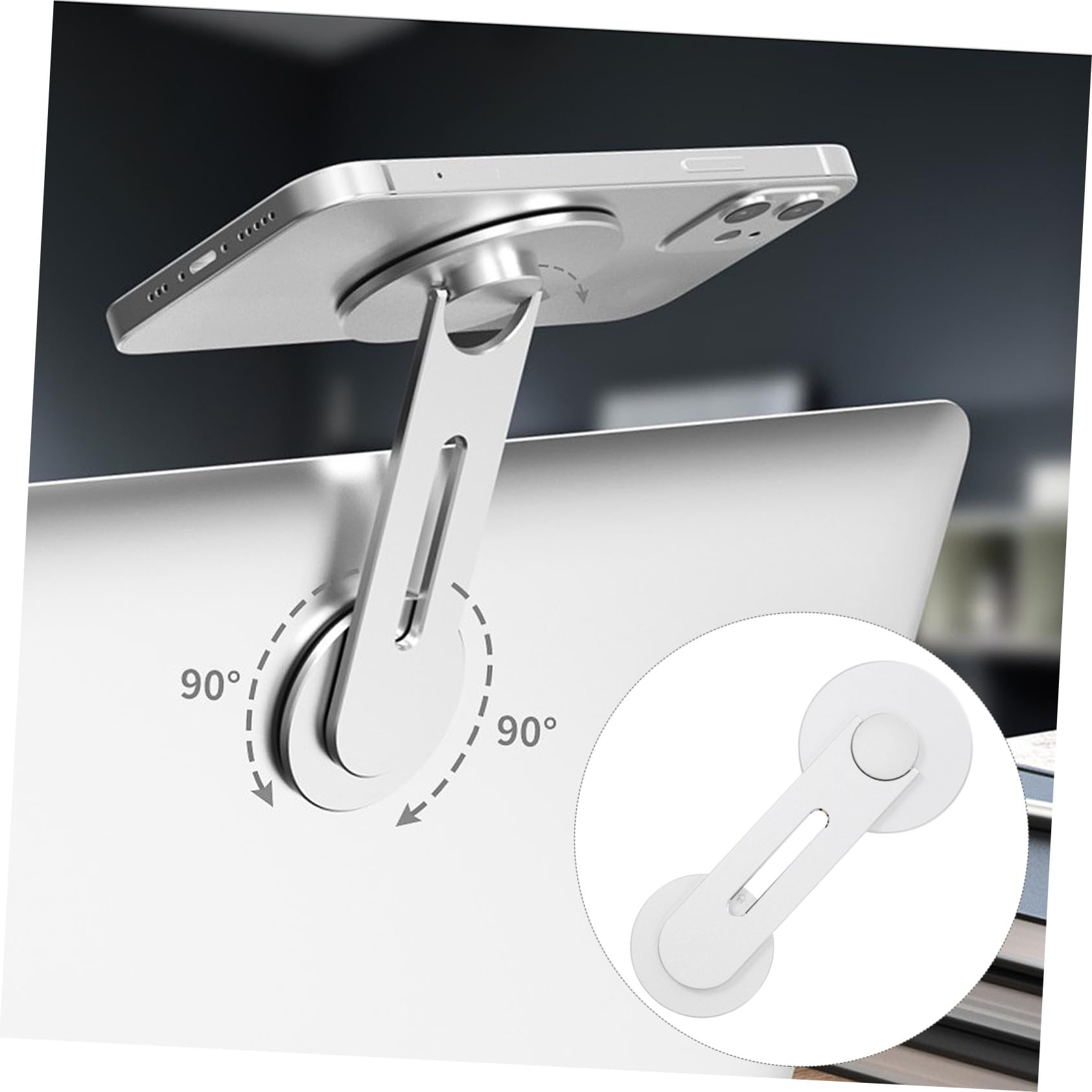 5 Pezzi Supporto Magnetico per Telefono e Laptop da Auto Design e Rotazione Adatto Tablet e Smartphone Facile da Installare e Compatto