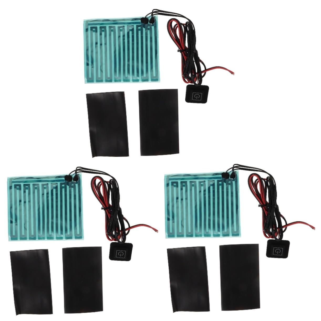 SOLUSTRE 3pièces Poignées Chauffantes Électriques avec Contrôle De Température à Trois Vitesses pour Pad De Guidon Antidérapant Installation Facile Le Froid