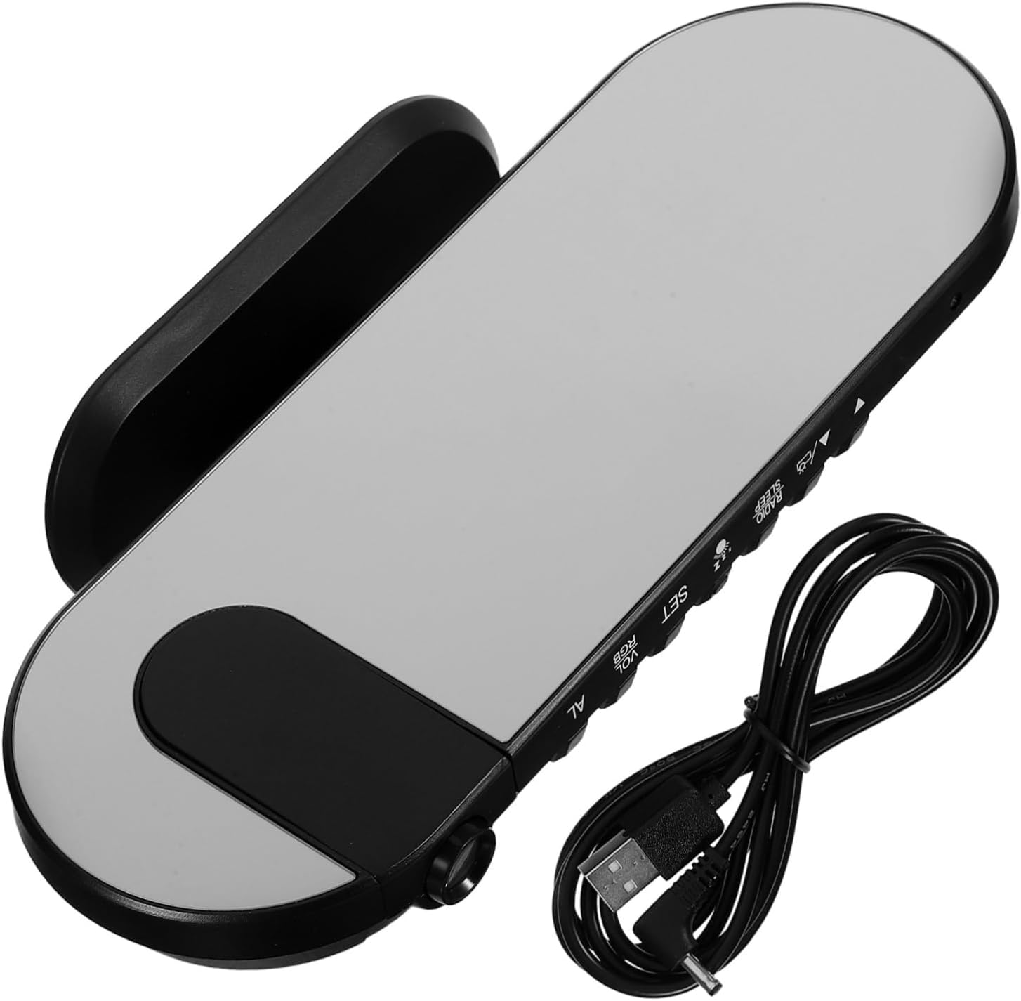 LIFKOME Led Projection Alarm Clock with USB Charging Port Large Color Display Auto Dimming Temperature Date and Day Display Heavy Sleepers and Bedrooms