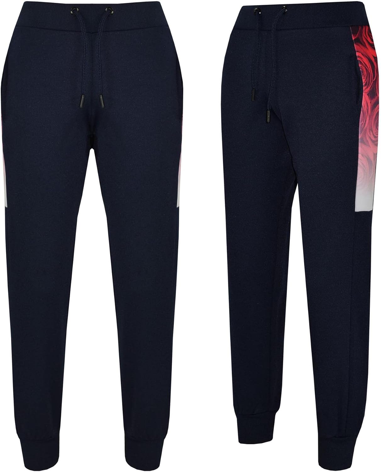 A2Z Kids Boys Girls Tracksuit 3D Red Roses Fade Two Tone Hooded Top Bottom Jog Suits