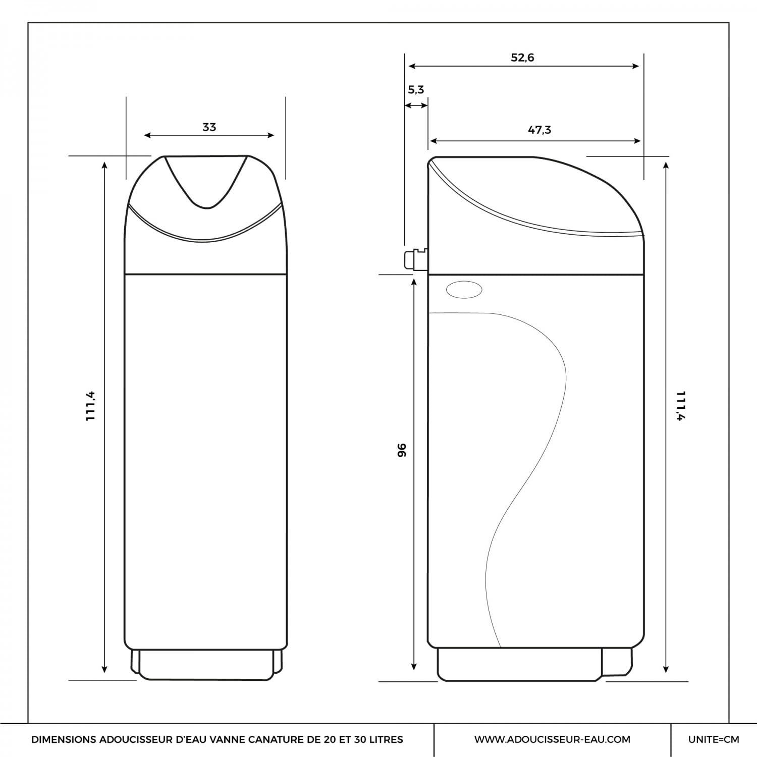 Descalcificador De Agua 20l Válvula Canature - 1 A 4 Personas