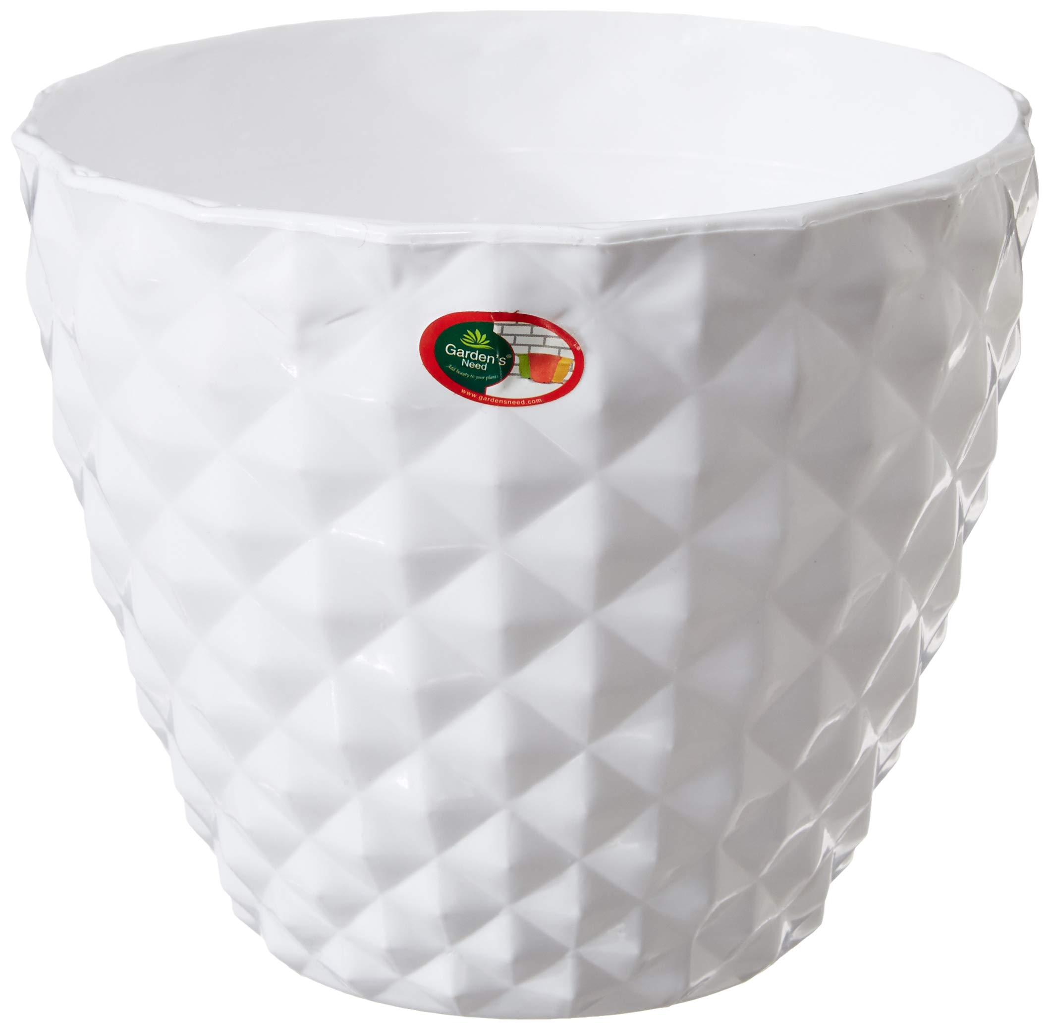 GARDENS NEED Plastic Flower Pot for Home, Office, Stairs, Indoor Or Outdoor Decorations. 6 Inch White Color Set of 4 Virgin Plastic White Gamla for Gift (B083HBMMPT) Amazon Price History, Amazon Price Tracker