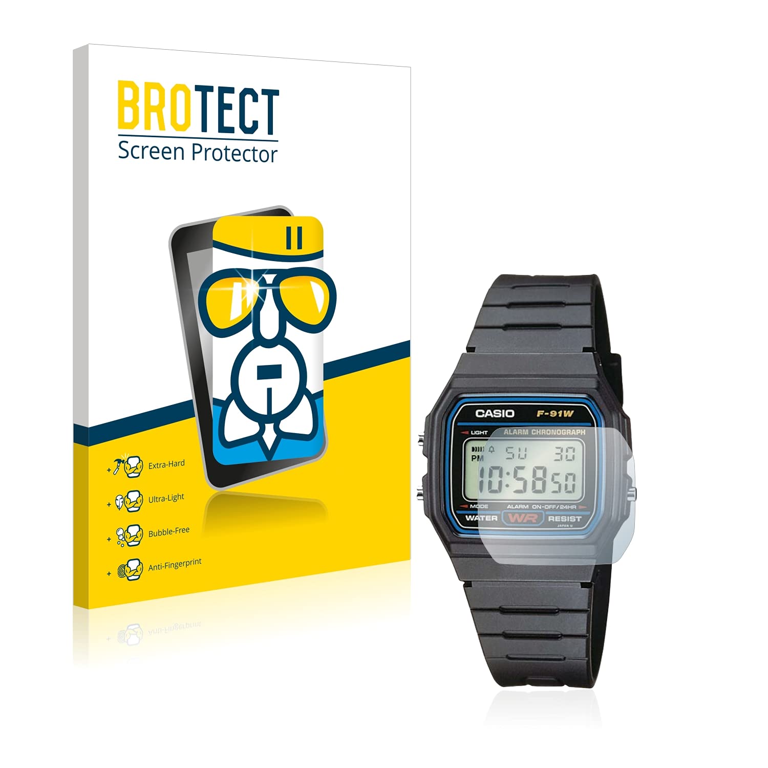 BROTECT 2 Stuks Antireflecterende Beschermfolie voor Casio Retro B640WCG Anti-Glare Screen Protector, Mat, Ontspiegelend