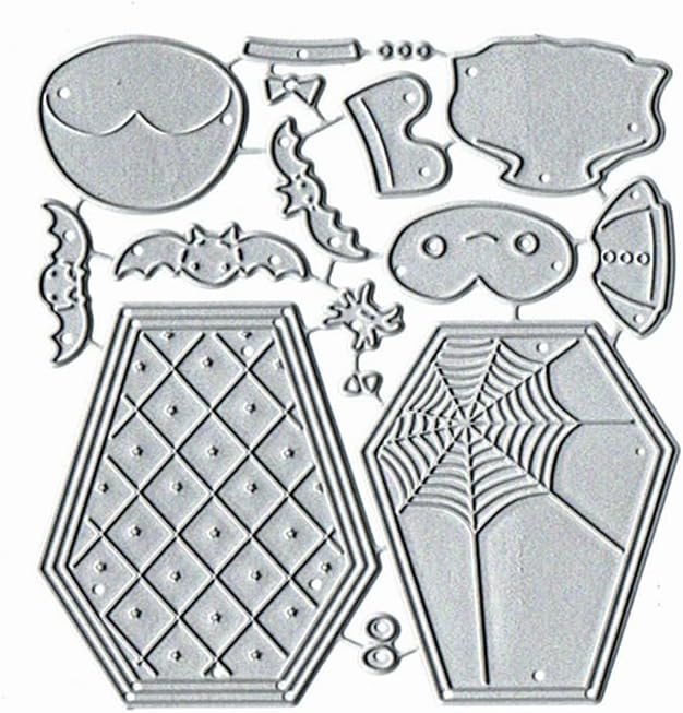 Miniatura 5 de Troqueles de corte de metal de vampiros de Halloween, troqueles de corte de vampiros de Halloween, tarjetas de papel, plantillas de corte para