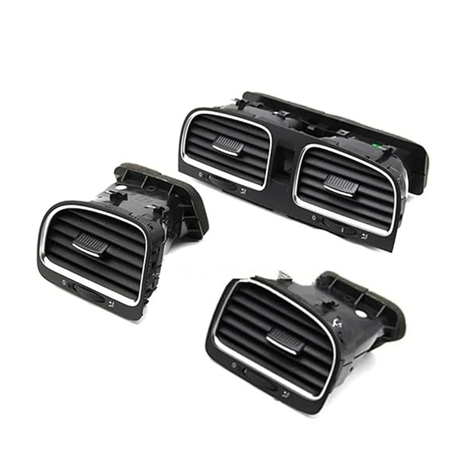 Auto Griglia Bocchette Aria Condizionata Per VW Per G&olf Per GTI MK6 2006-2013 Bocchette Di Ventilazione Cromate Per Aria Condizionata Presa Corrente AC Griglia Per Auto In 3 Pezzi