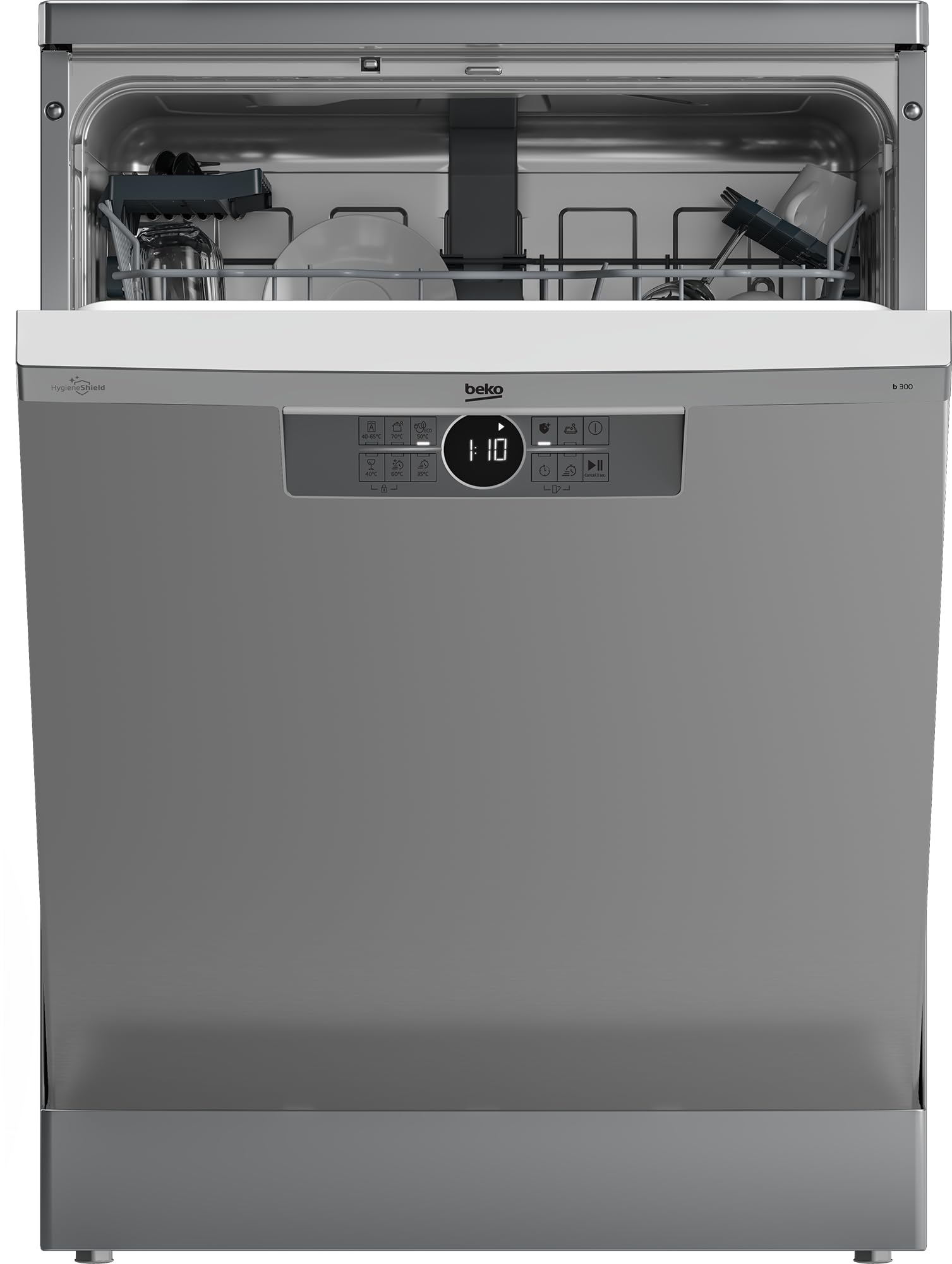 Beko BDFN15440S Lavastoviglie 60 cm Libera Installazione, 14 Coperti, Acciaio Inox, Motore Inverter ProSmart™, Classe C, 44 dBA, SelfDry, GlassShield
