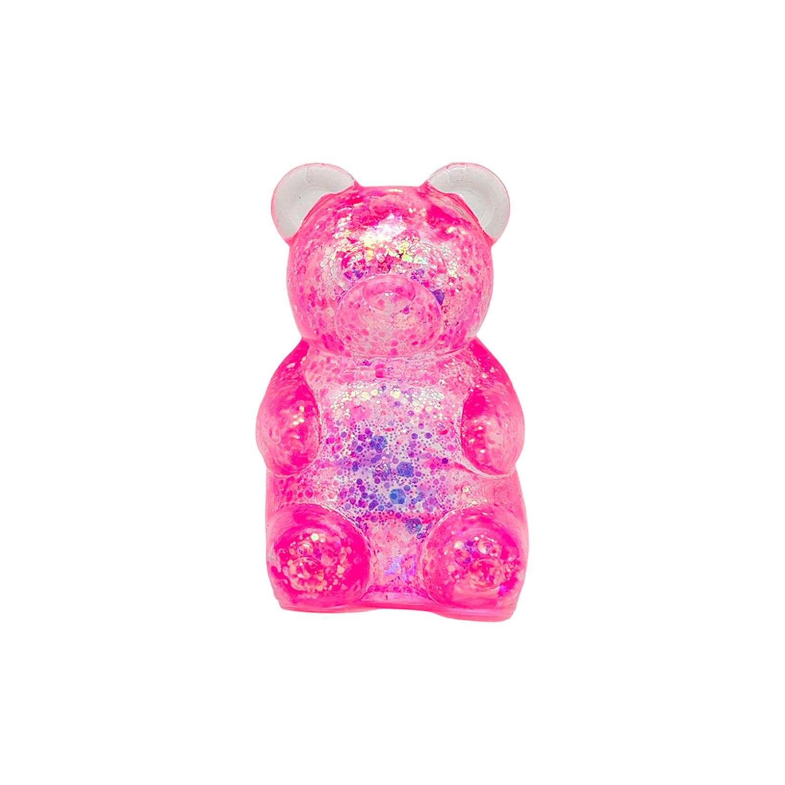 Bear Toy,Stress Bear Squishy Ball,Malt Sugar Textured Bear Squeeze Toy Fidget Squishy Toys for Anxiety Relief for Students and Adults Creative Party Filler Gift (B-Pink) — image 1