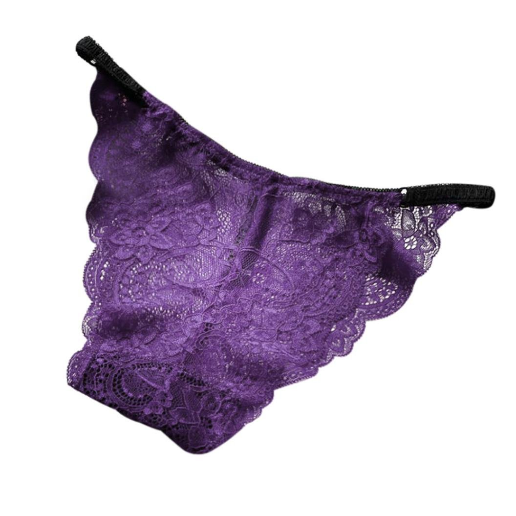 Little Sexy Lace T-Back Sex,Seamless Hipster Panties Low-Rise Panty Thongs Underwear Lingerie Medium Purple-image-22