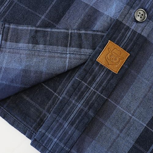 Image of Dubinik Mens Short Sleeve Button Down Shirts Soft Breathable Summer Vintage Regular Fit Lightweight Men's Casual Shirt