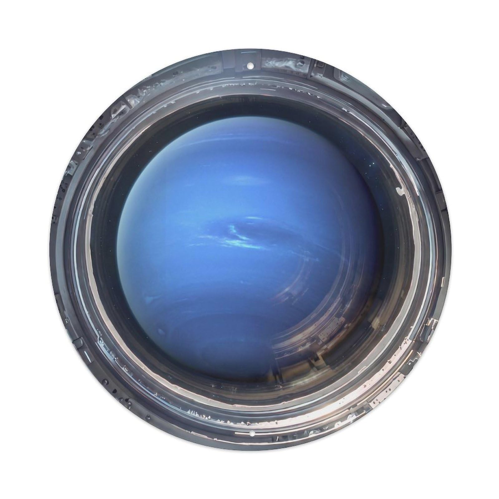 Blue Ice Giant from Space Station Porthole Metal Tin Sign