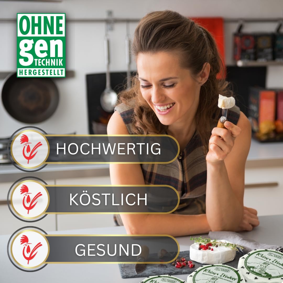 Tiroler Bauernstandl® Camembert Probierpaket | 3 Käse am Stück | Sahne Frischkäse für Käseplatte und Käsefondue | Idealer Käse als Geschenk