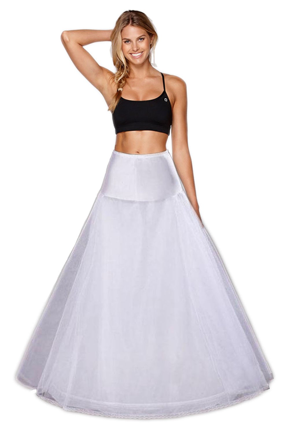 Sottogonna A Gabbia Crinolina Bianca Lunghezza Al Ginocchio, Per Abiti Da Sposa, Vintage E Cosplay