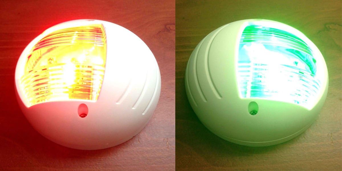 Marine Boat Green Starboard RED PORTSIDE LED Navigation Light Vertical Mount