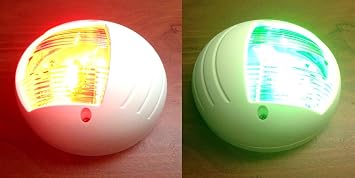Marine Boat Green Starboard RED PORTSIDE LED Navigation Light Vertical Mount