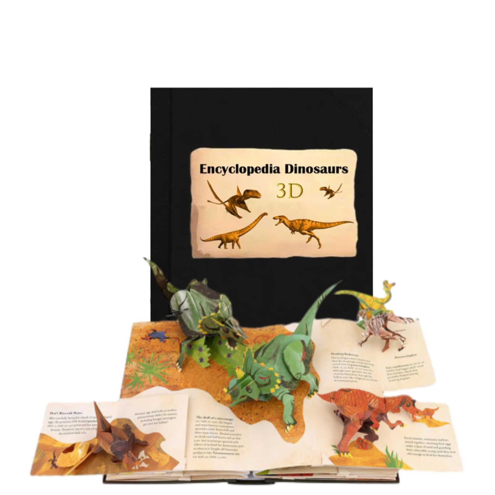 Enciclopedia 3D De Dinosaurios Pop-up - Libro Interactivo Con Desplegables, Tamaño 25x20cm, Regalo Para Niños