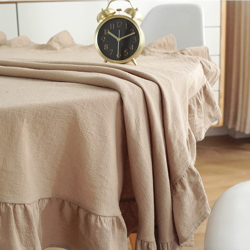 RONGER Nappe Ronde Nordique Simple Nappe En Coton Et Lin De