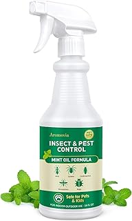 Peppermint Oil Insect Repellent Spray 16 OZ, Natural Indoor & Outdoor Bug Control for Spiders, Ants, Roaches, and More, Kids and Pets Safe, Suit for Garage Kitchen Attic Patio Basement