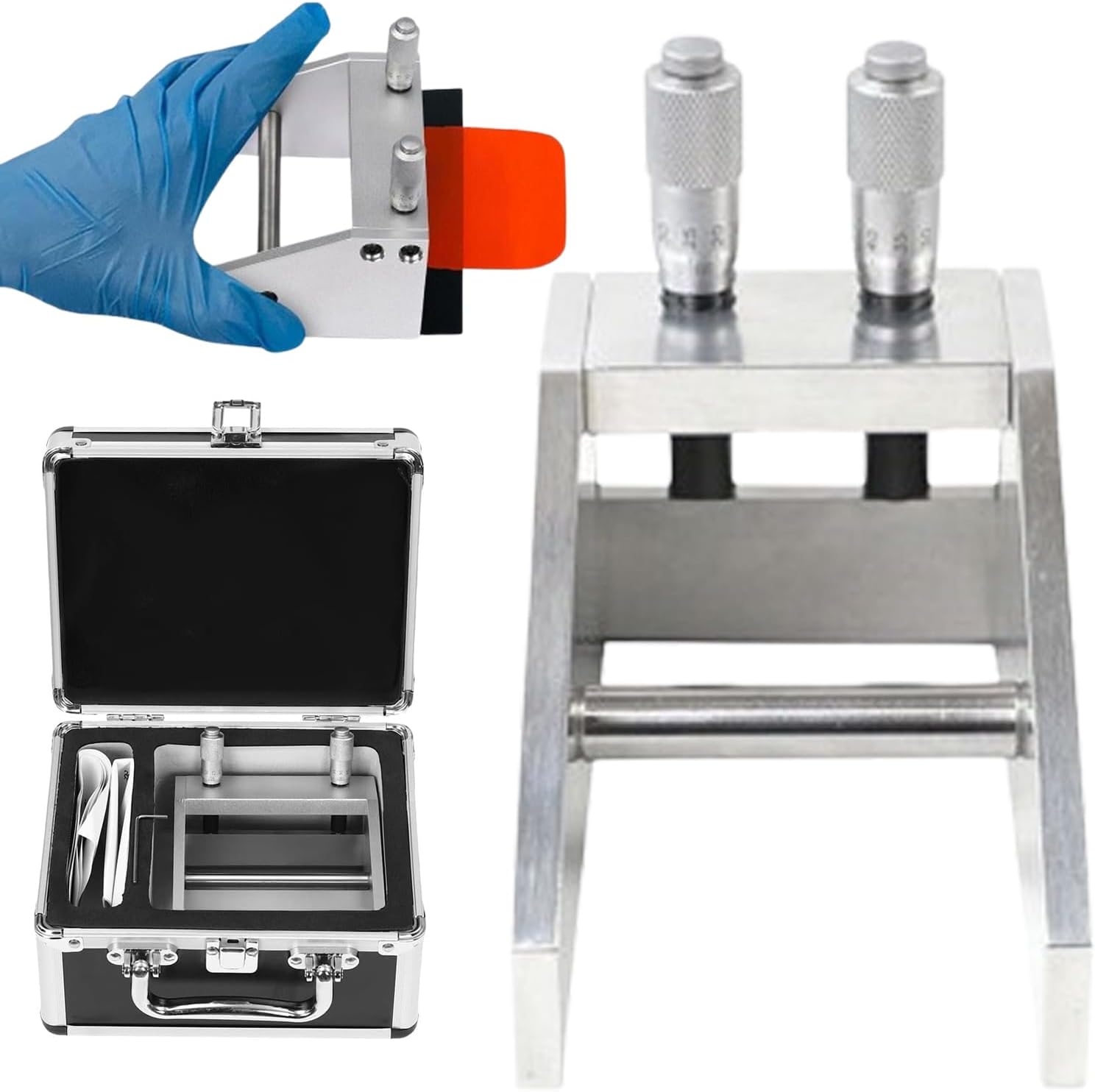 Magnetic Adjustable Film Applicator, Film Casting Doctor Blade, 55/100/150/200/300mm Effective Film Width, 0-3500μm Coating Thickness Adjustable, for Preparing Coatings On Glass, Steel, Aluminum