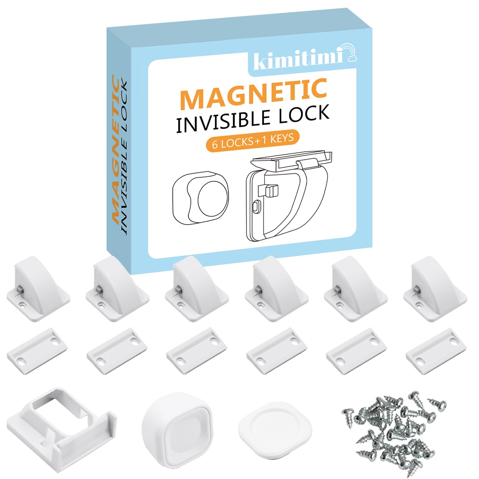 Photo 1 of kimitimi Magnetic Cabinet Locks (6 Pack)