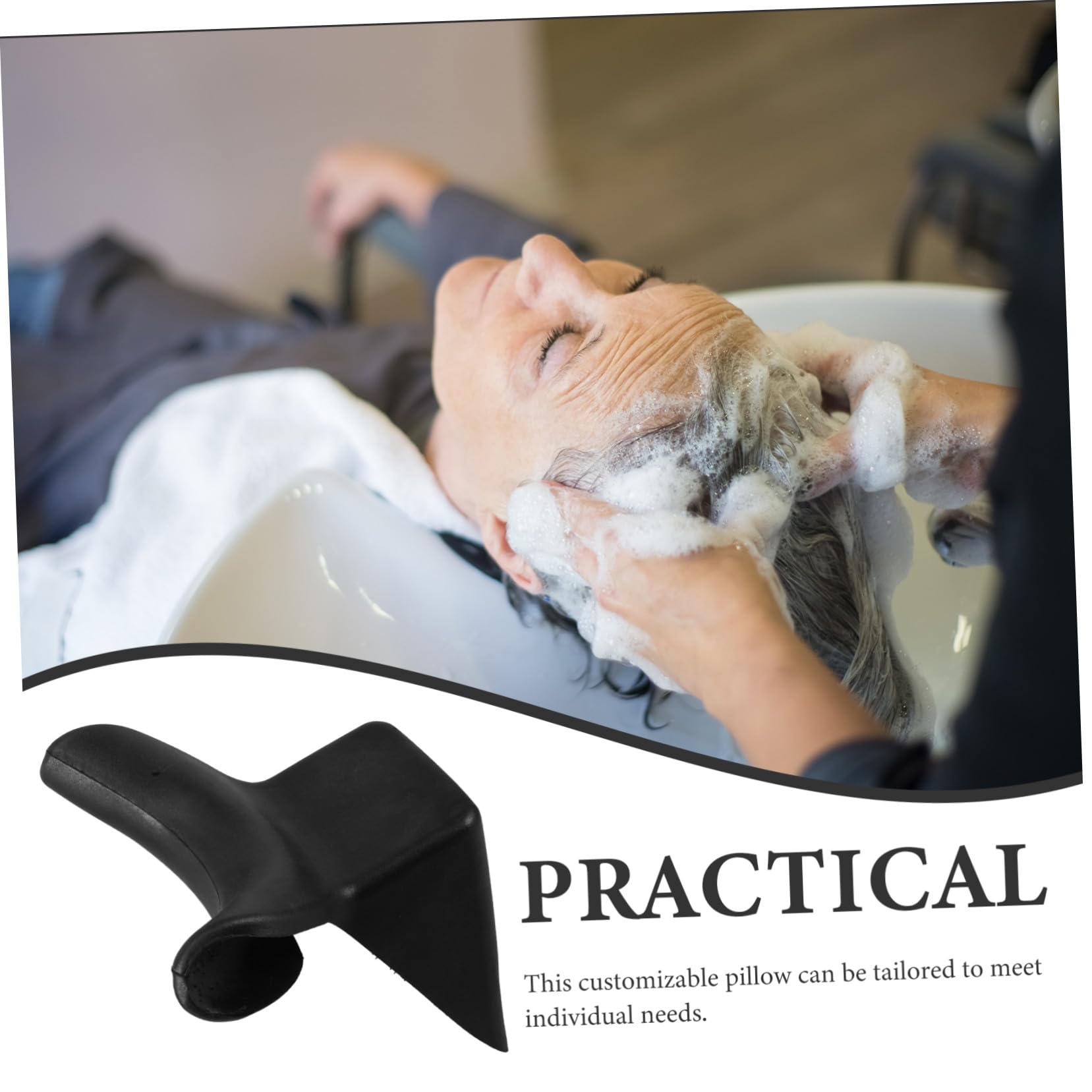 Mikinona Oreillers de Bain Soutien Nuque Ergonomique en PVC pour Lavage des Cheveux Salons de Coiffure