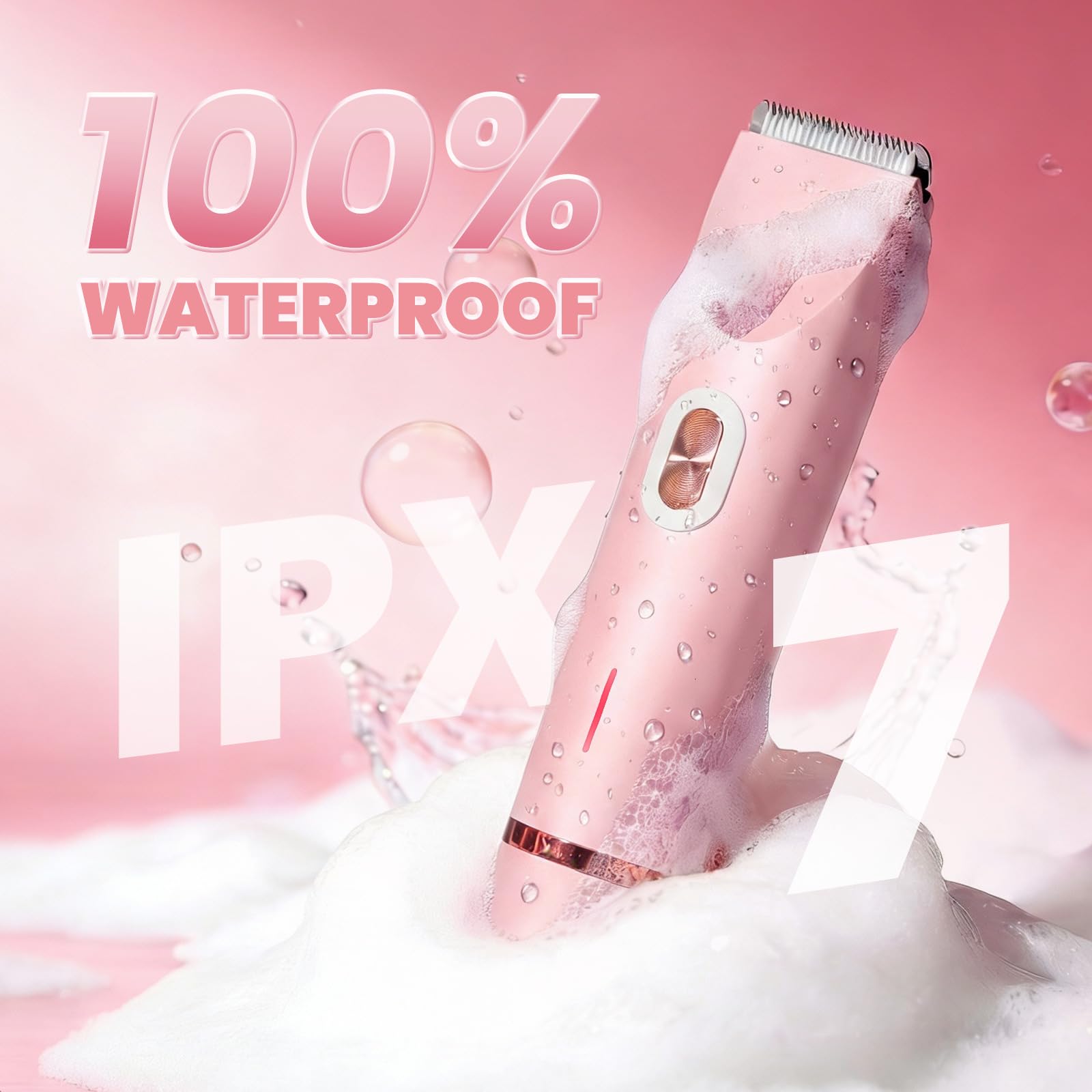 Rasoio da donna, 2 in 1, a doppia testa, con ricarica USB-C, rasoio elettrico da donna, per viso, gambe e braccia, bikini trimmer con testa di taglio impermeabile, facile da pulire