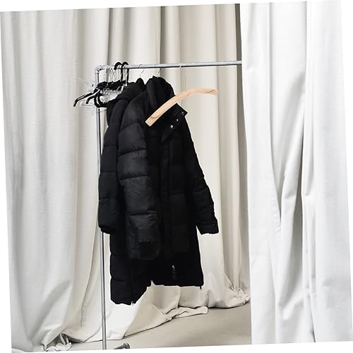 Miniatura 8 de CHILDWEET Perchas de madera resistentes y naturales para almacenamiento en armario y secado de ropa, estilo nórdico para organizar camisas, trajes y