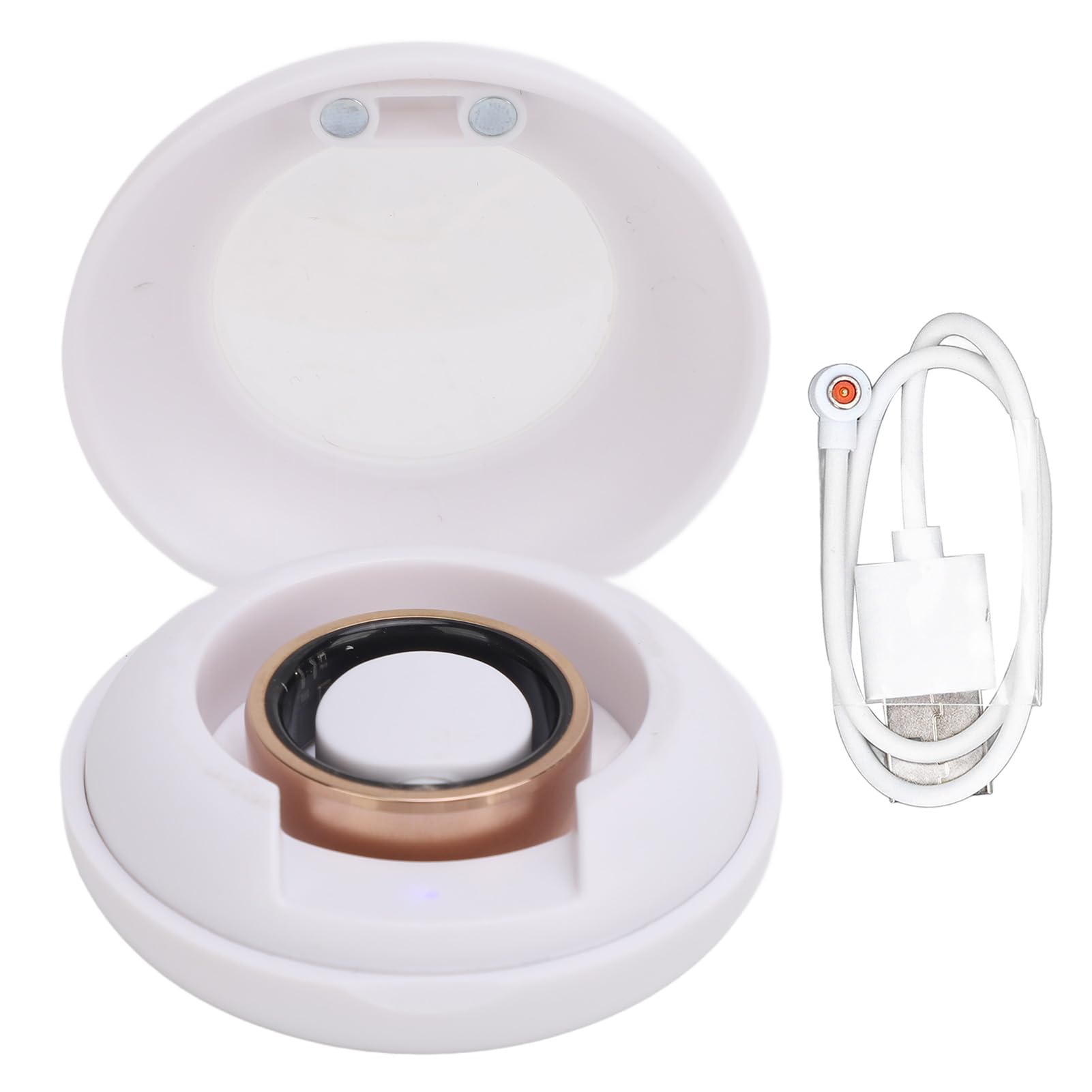 Fitness Tracker Smart Ring, Wearable Smart Ring Sleep Monitoring Rechargeable IP68 Waterproof with APP for Women for Christmas Gift