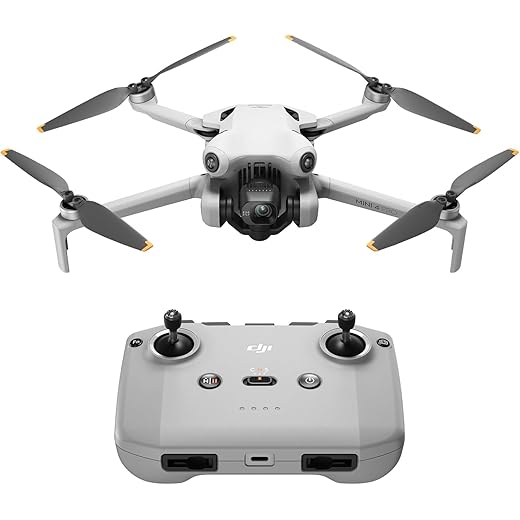 Mini Drone Pliable avec Caméra HDR 4K DJI Mini 4 Pro (DJI RC-N2)