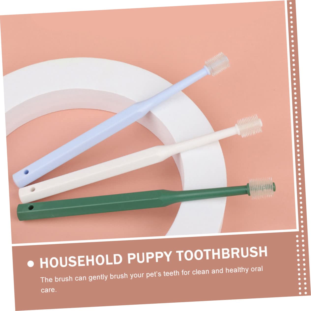 Sosoport 12pezzi Spazzolino Per Animali Domestici Setole Morbide Per Pulizia Denti Di Cani e Gatti Spazzolino Portatile e Tpe Per Orale Completa Degli Animali Domestici