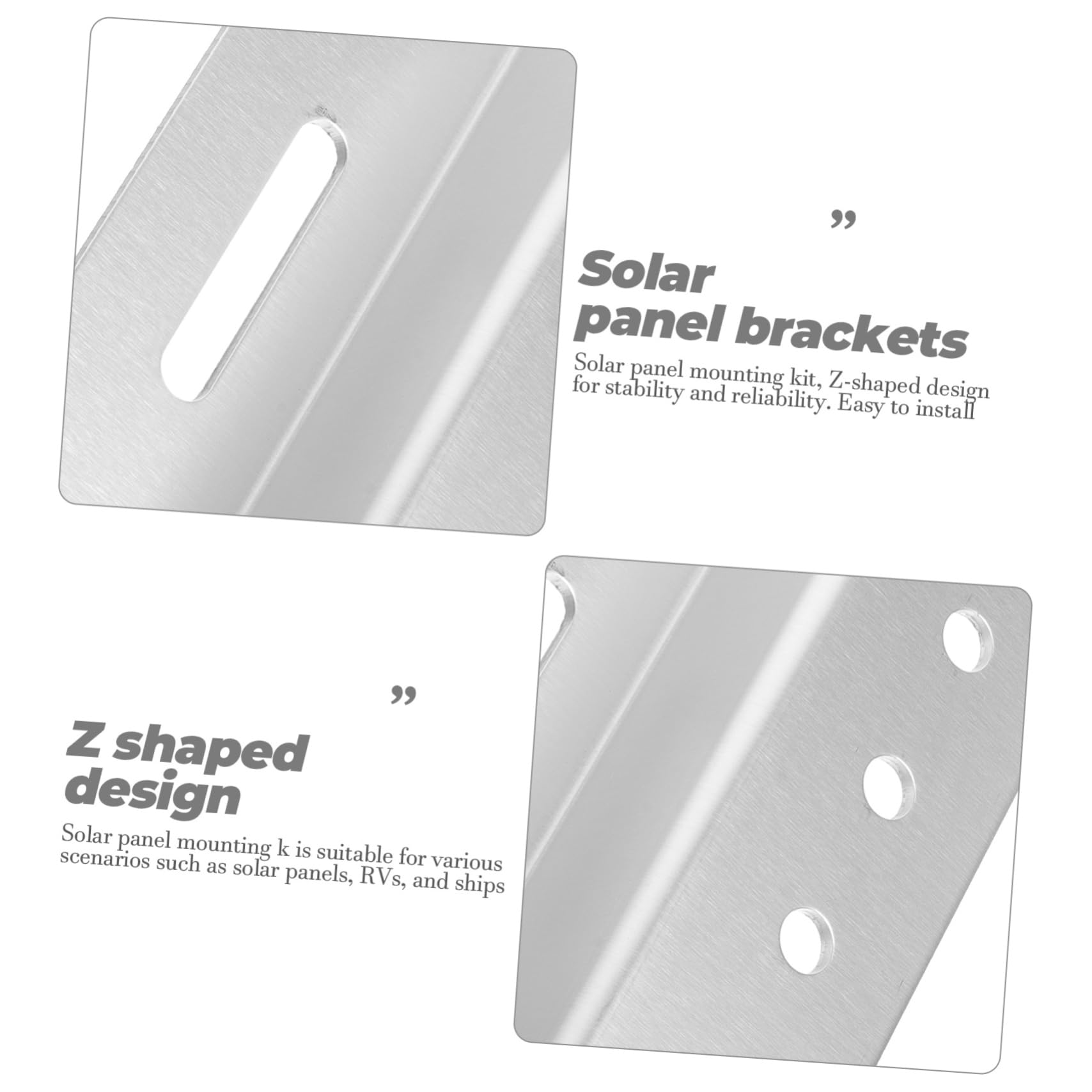 3 Sätze Solarhalterung Solarpanel-halterungen Montieren Klammer Sonnenkollektor Dachhalterungen Mit Solarpanel Halterungen Für Dachträger Aluminiumlegierung Silber 4 Stück * 3