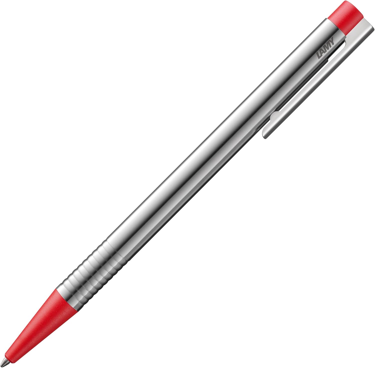 Lamy logo brushed - Ballpoint Pen in an elegant & robust stainless steel case - line width M - including large capacity refill M 16 in black