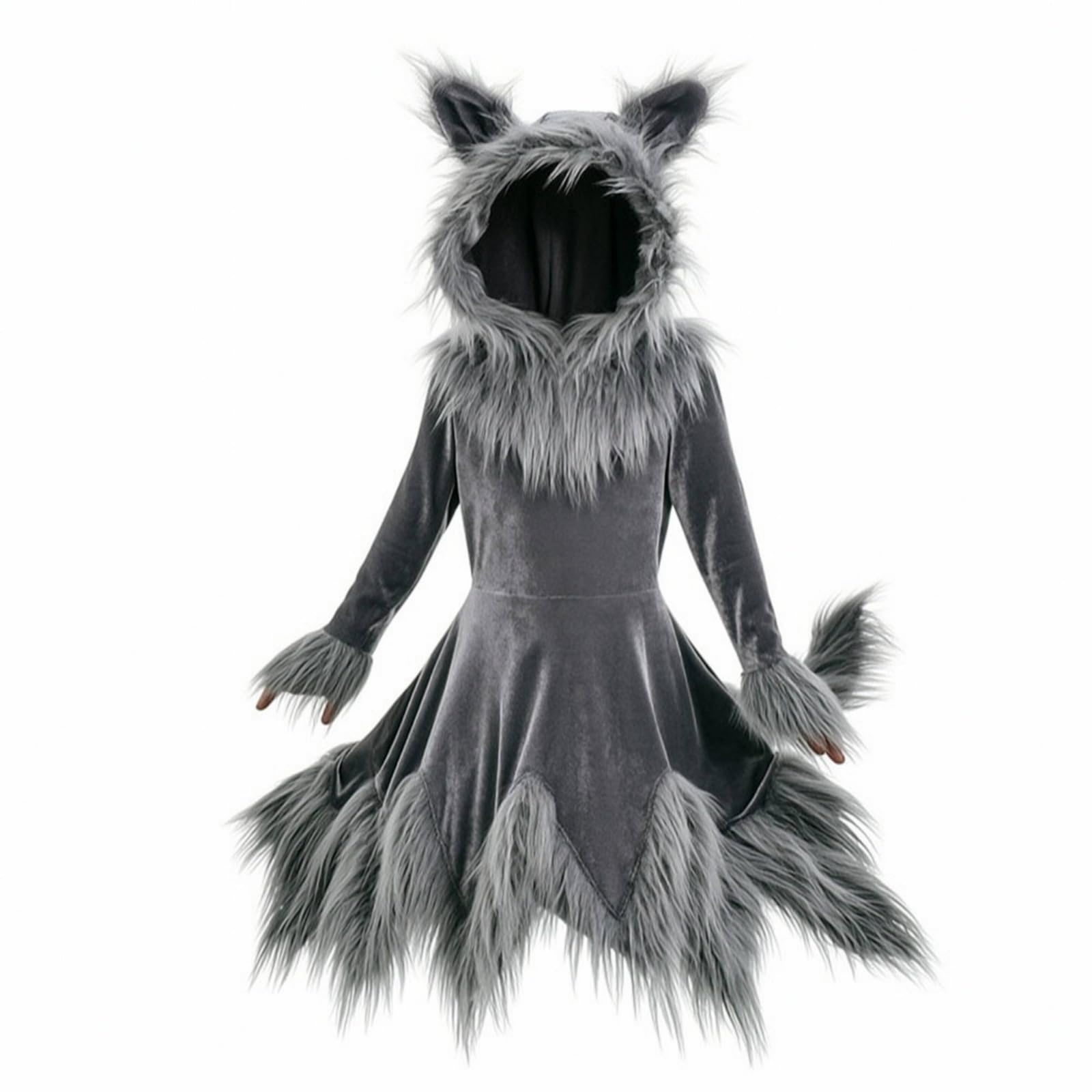 Vestido Canino con Capucha Cómodo Disfraz Canino con Capucha Acogedor para Niñas, Niños, 儿童, M