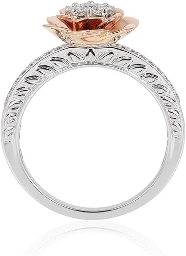 Miniatura 4 de Enchanted Disney Fine Jewelry - Anillo compuesto de oro rosa de 14 quilates sobre plata de ley de 14 quilates Metal diamante