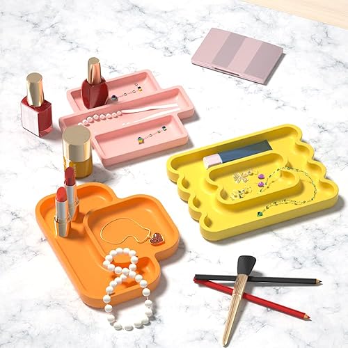 Miniatura 5 de Bandeja de hormigón Molde de silicona Herramienta decorativa creativa para el hogar para frutas Snack Plate Almacenamiento de joyas Pulsera