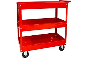 Torin Heavy Duty Rolling Tool Cart with Wheels and 3-Shelf Tiers